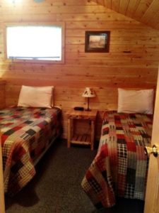 Cabin bedroom - twin beds